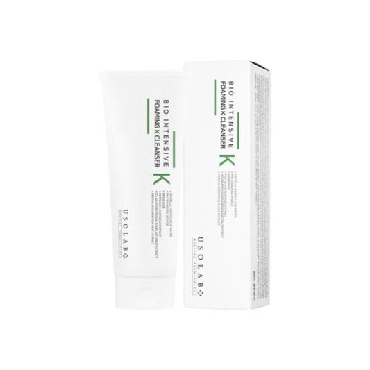 USOLAB Bio Intensive Foaming K Cleanser 120 ml, limpiador facial coreano suave con vitamina K, centella asiática y aminoácidos