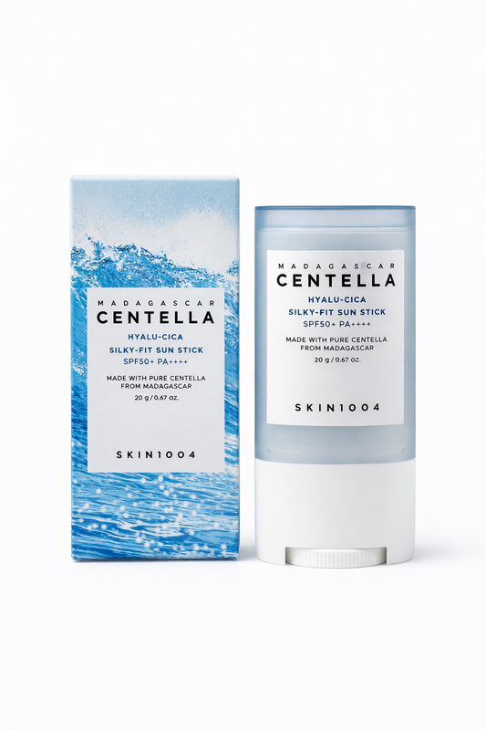 Protector solar en barra SKIN1004 Madagascar Centella Hyalu-Cica SPF50+ PA++++ para proteger la piel y aportar hidratación