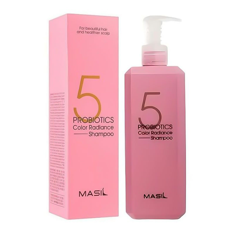 MASIL 5 Probiotics Color Radiance Shampoo 500 ml, champú coreano para cabello teñido que ayuda a mantener el color y el brillo