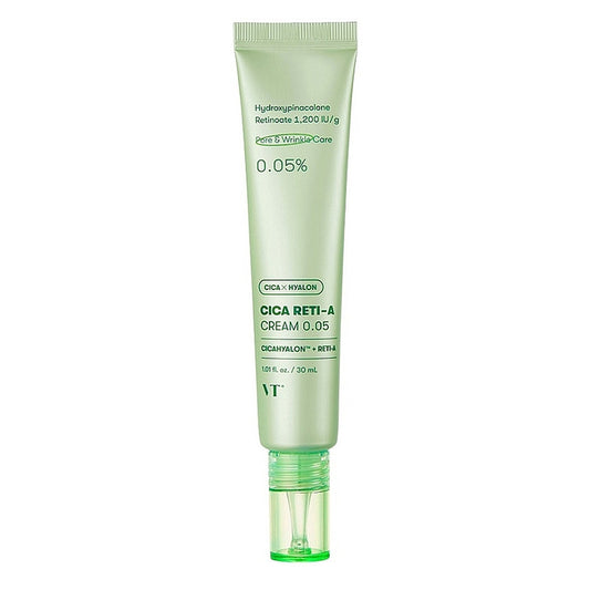 VT COSMETICS CICA Reti-A Cream 0.05% 30 ml, crema facial coreana antiedad con retinoides y centella asiática
