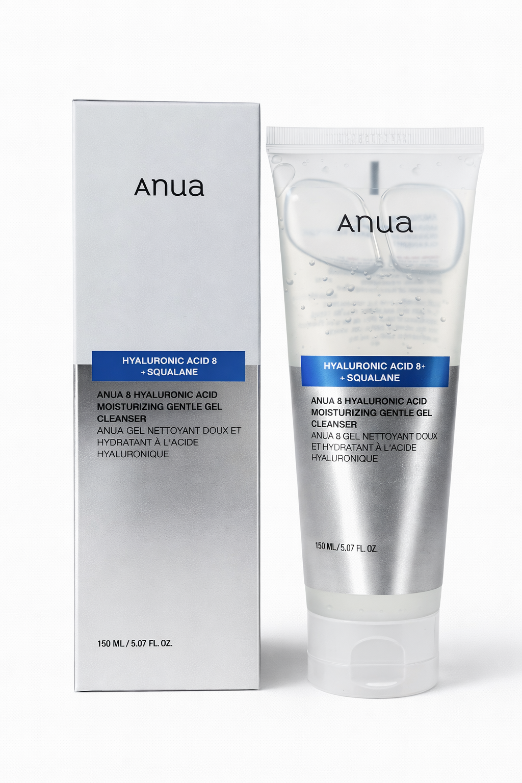 Gel limpiador hidratante ANUA con ácido hialurónico y escualano que limpia suavemente, hidrata y mantiene el equilibrio de la piel