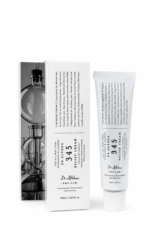 Crema calmante Dr. Althea 345 Relief Cream que hidrata profundamente, calma la piel sensible y ayuda a reparar la barrera cutánea