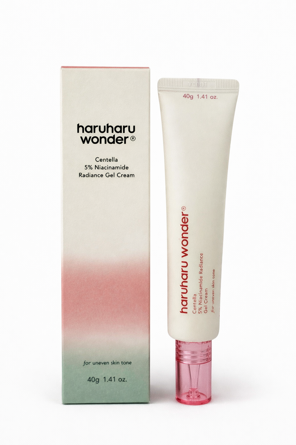 Crema facial en gel Haruharu Wonder con centella asiática y 5% niacinamida que ilumina la piel, mejora el tono y aporta hidratación ligera