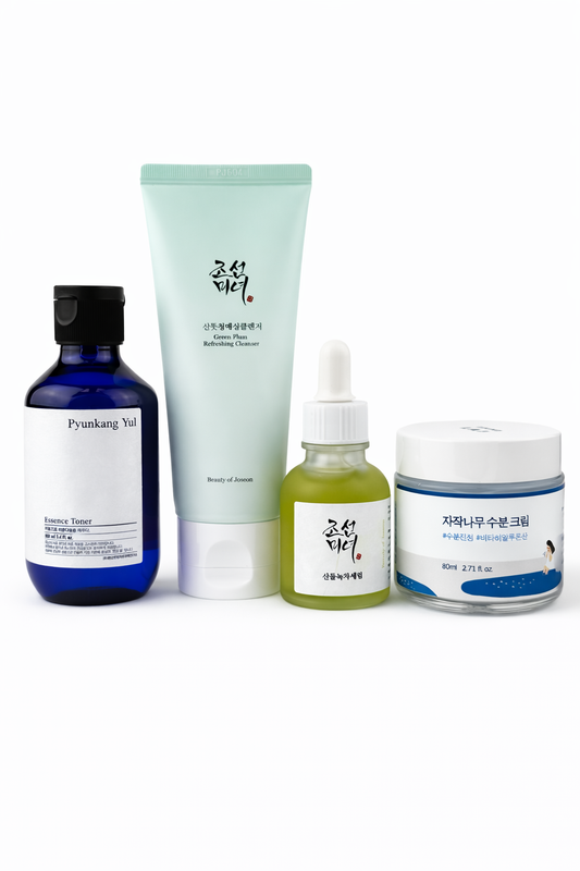 Set Essential para piel sensible con rutina coreana calmante y reparadora