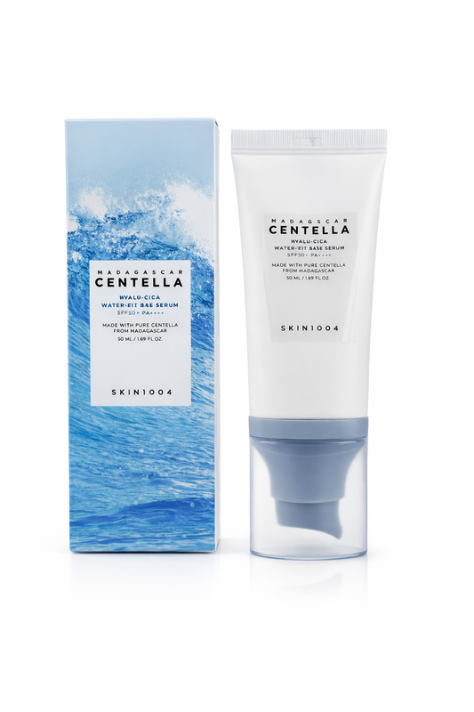 Protector solar SKIN1004 Madagascar Centella Hyalu-Cica Water-Fit Sun Serum SPF50+ PA++++ con textura ligera e hidratante